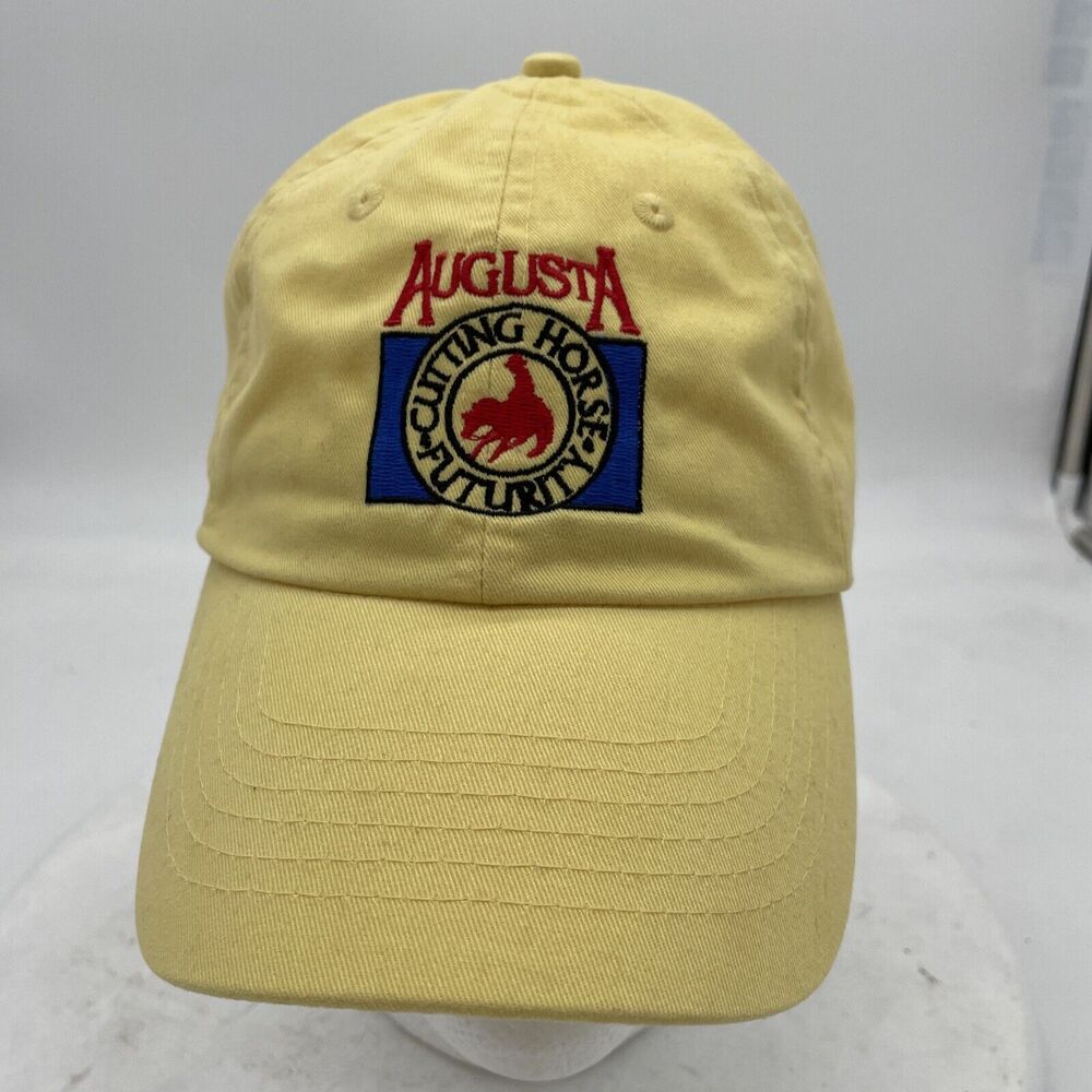 Yellow Embroidered Cutting Horse Cap